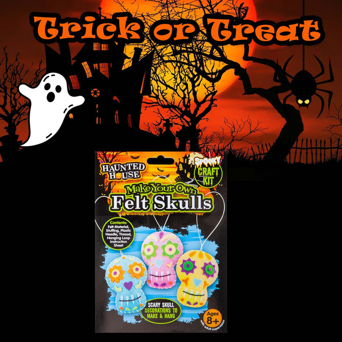 Halloween Skulls Felt Weaving Craft Kit Trick or Treat Party