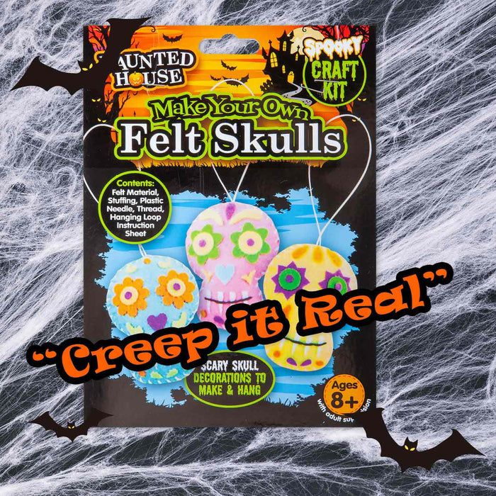 Halloween Skulls Felt Weaving Craft Kit Trick or Treat Party