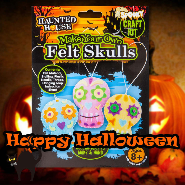 Halloween Skulls Felt Weaving Craft Kit Trick or Treat Party