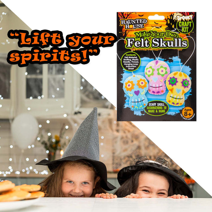 Halloween Skulls Felt Weaving Craft Kit Trick or Treat Party Multicolour