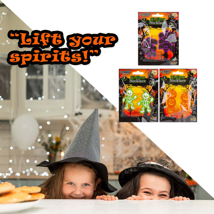 Halloween Glow Stick Necklace Pumpkin-Skull-Bat-1 Piece Mystery Bag Party Multicolour