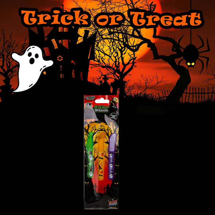 Halloween Glow Whistle , Lanyard, 1 Piece Mystery Bag Halloween Orange
