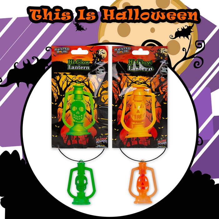 Halloween Glow Lantern Lanyard, 1 Piece Mystery Bag Trick or Treat Party Multicolour