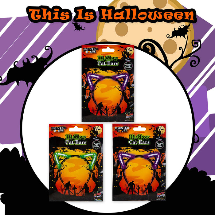 Halloween Glow Stick Cat Ears1 Piece Mystery Bag Trick or Treat Party MultiColour