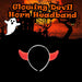 Glowing Devil Horn Headband Halloween Fancy Dress 13cm x 14cm Red X 1