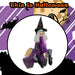 Animated Witch Halloween Kicking Leg Light Decoration Trick or Treat 90cm Purple