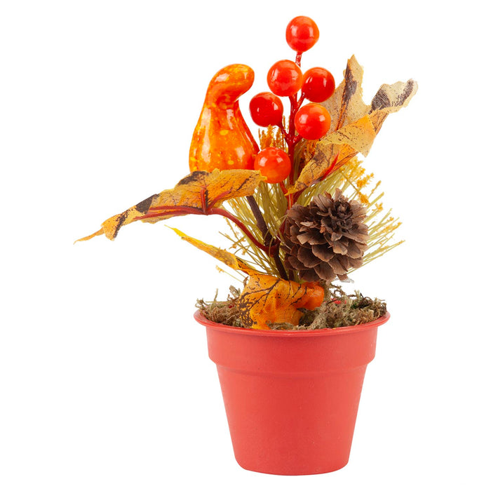Halloween Autumn Berry & Leaf Floral Decoration | Accessories | Orange