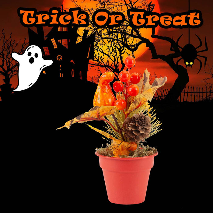 Halloween Autumn Berry & Leaf Floral Decoration | Accessories | Orange
