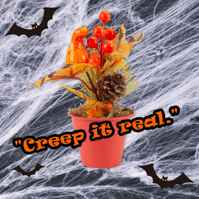 Halloween Autumn Berry & Leaf Floral Decoration | Accessories | Orange