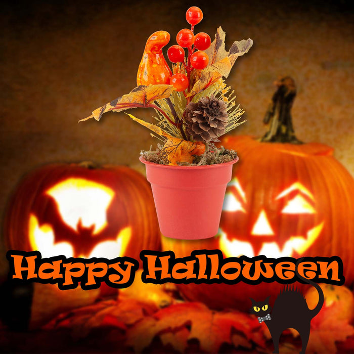 Halloween Autumn Berry & Leaf Floral Decoration | Accessories | Orange
