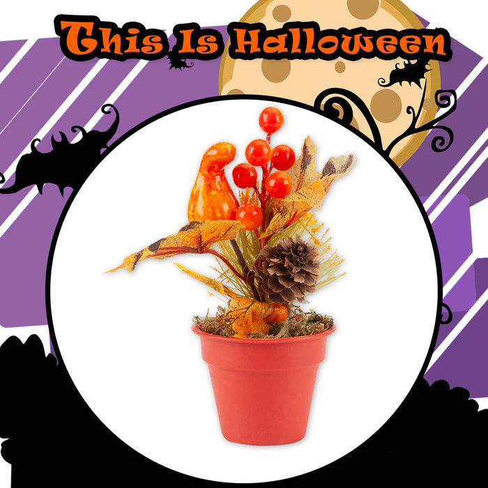 Halloween Autumn Berry & Leaf Floral Decoration | Accessories | Orange
