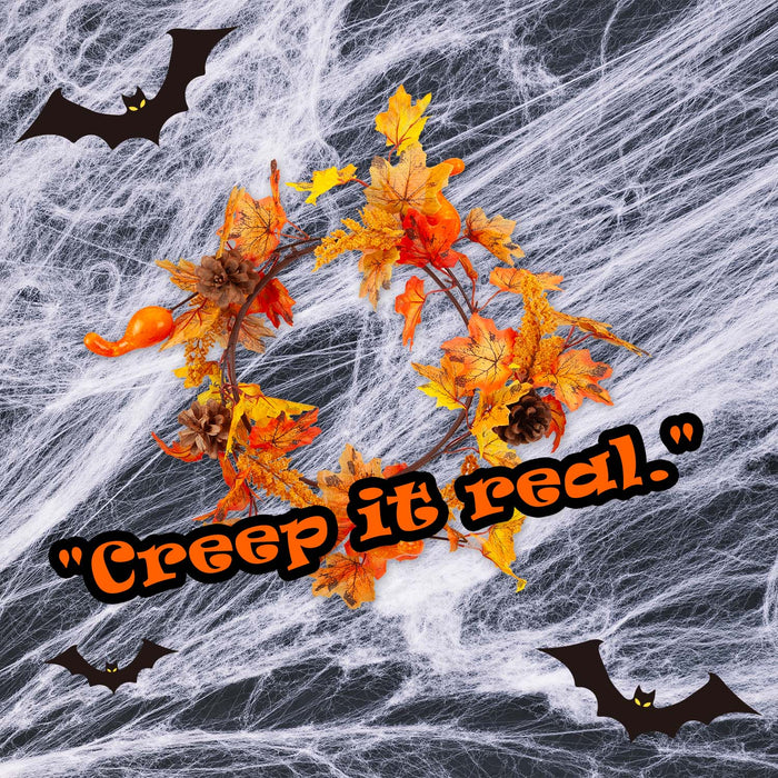Halloween Large Floral Pumpkin Garland | Party Decoration | Orange