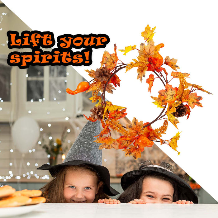 Halloween Large Floral Pumpkin Garland | Party Decoration | Orange