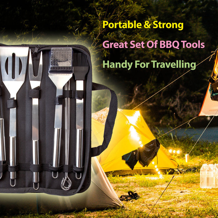 10 Piece BBQ Set With Carry Case - B&Co