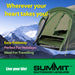 Green Four Person Tent Double Skin Dome-Summit, Camping, Holiday