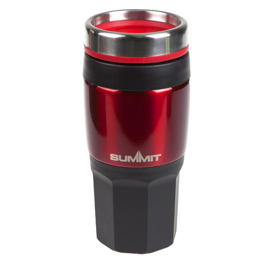 Red 400ml Travel Mug Insulated Metallic Cup - Outdoor Leisure