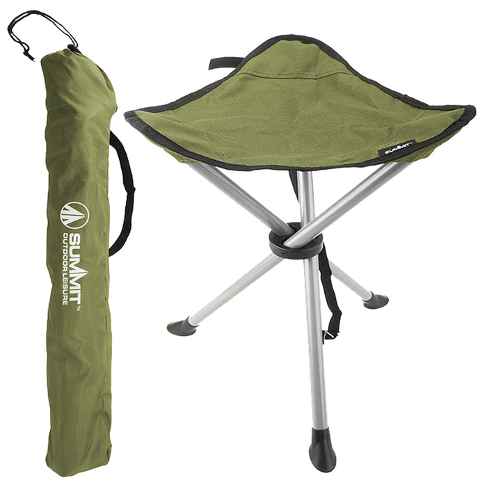 Forest Green Tripod Stool - Outdoor Leisure