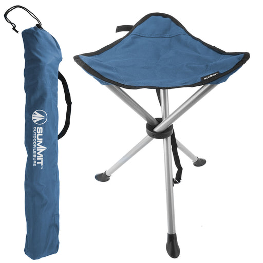 Tripod Stool - Forest Green -Grey-Blue Outdoor Leisure