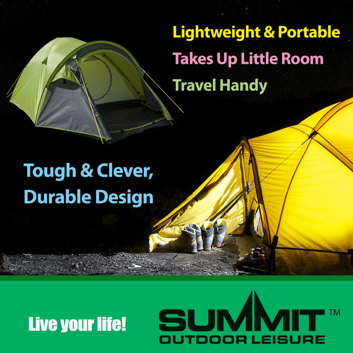 VFM/ - Green Two Man Tent Double Skin Dome,Camping, Holiday, Festival