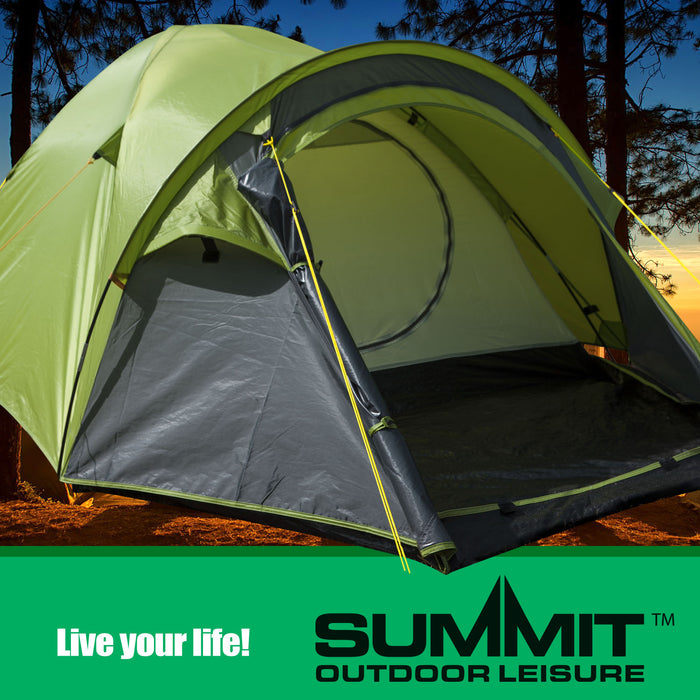 VFM/ - Green Two Man Tent Double Skin Dome,Camping, Holiday, Festival