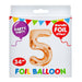 Rose Gold Foil Number 5 Balloon 34" Metallic Party Decoration