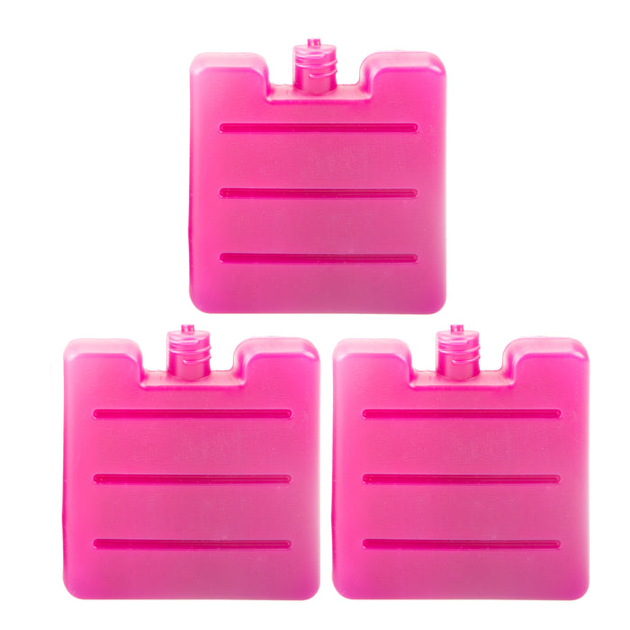 Cooler Ice Block | Cool Pack Food Storage | 3 Pack Berry Pink