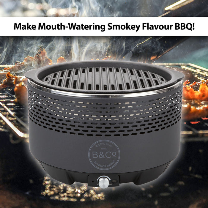 Grey Smokeless BBQ Grill - Alfresco