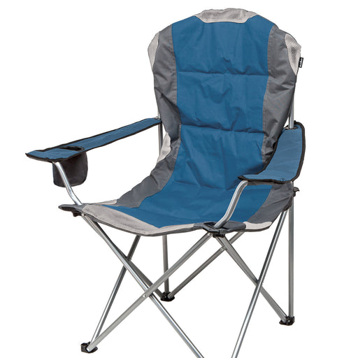 Blue Berkley Padded Chair High Back Relaxer Indigo - Camping