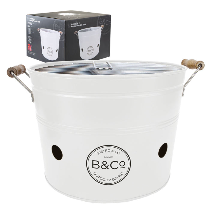 Portable White Bucket BBQ - Karridale