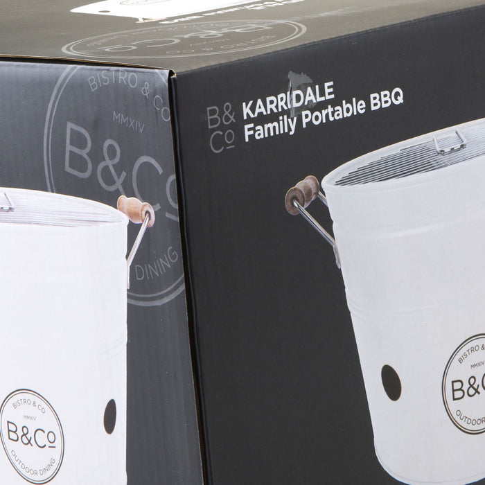 Portable White Bucket BBQ - Karridale