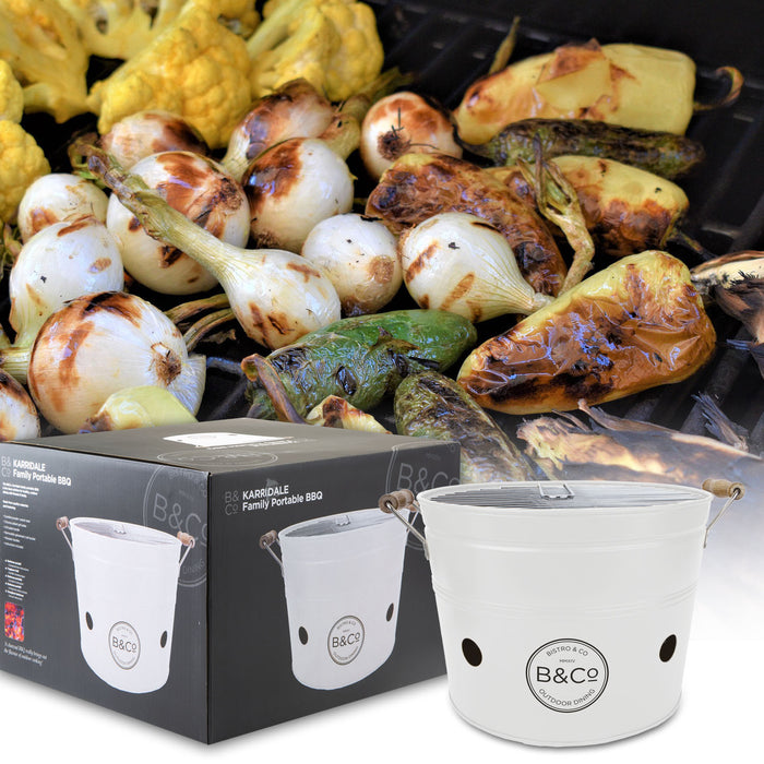 Portable White Bucket BBQ - Karridale