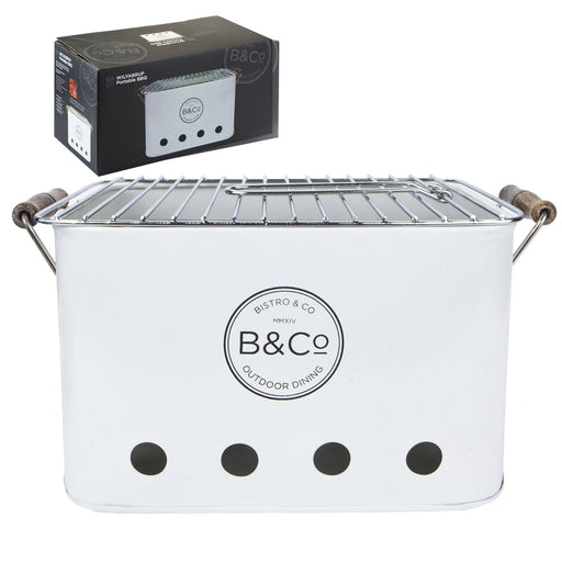 Portable White Rectangular BBQ - Wilyabrup