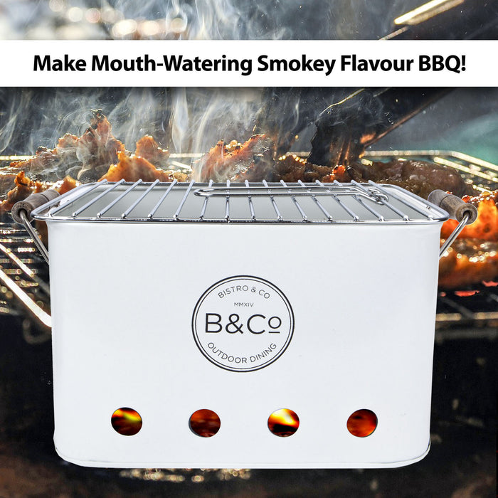 Portable White Rectangular BBQ - Wilyabrup