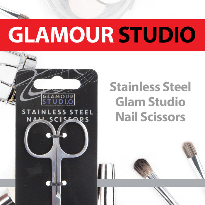 Stainless Steel Nail Scissors Sharp Curved Tip - Glamour Studio