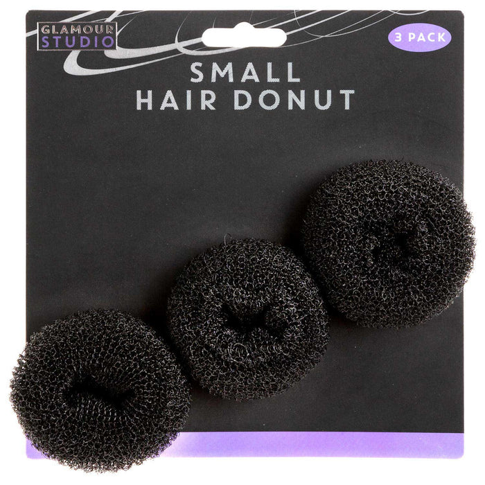 Small Black Hair Donuts - Glamour Studio (3 Pack)