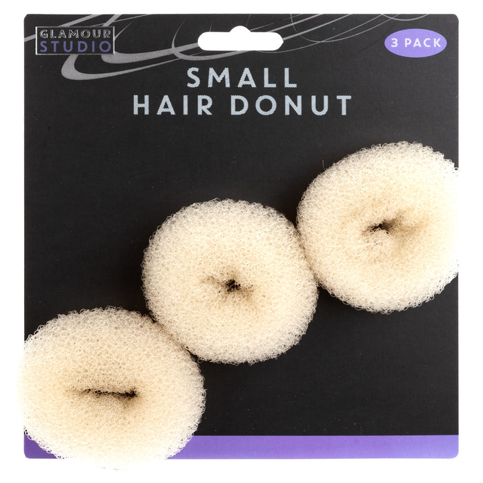 Small Cream Hair Donuts - Glamour Studio (3 Pack)