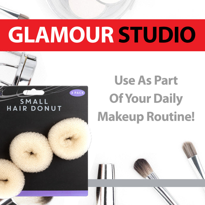 Small Cream Hair Donuts - Glamour Studio (3 Pack)