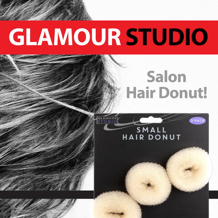 Small Cream Hair Donuts - Glamour Studio (3 Pack)