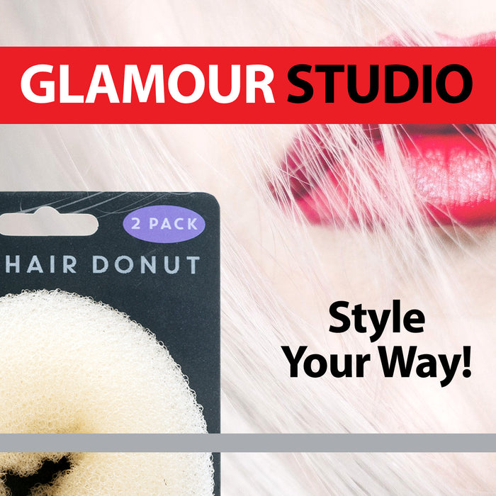 Large Cream Hair Donuts - Glamour Studio (2 Pack)