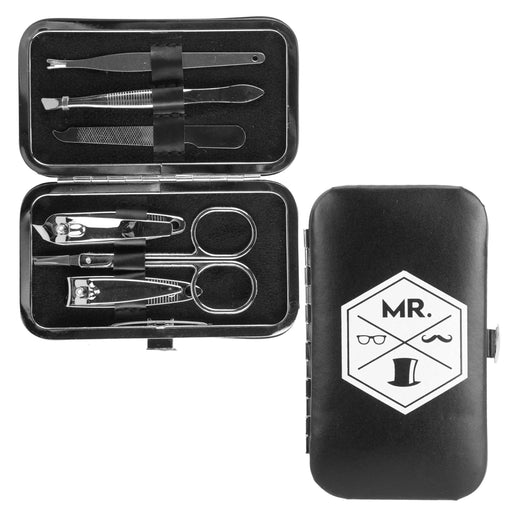 Mens Manicure Kit Case 6 Piece Stainless Steel