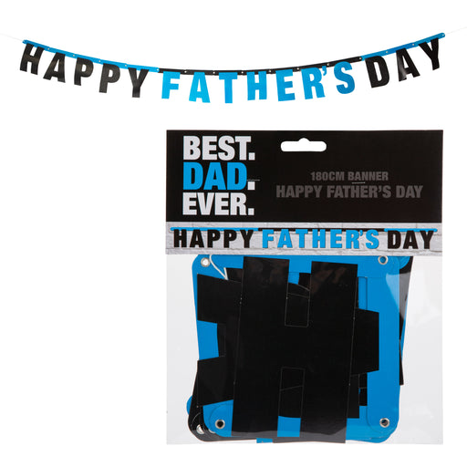 Happy Father's Day Banner - Best Dad Ever 180cm