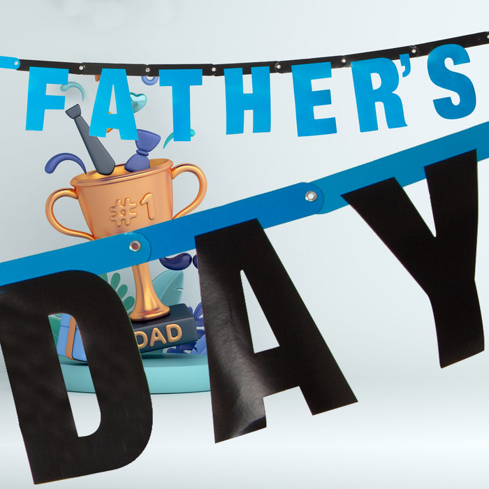 Happy Father's Day Banner - Best Dad Ever 180cm