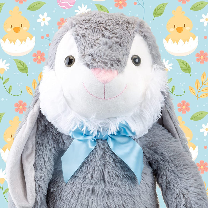 Giant Grey Plush Bunny Easter Soft Toy - Cuddle Crew