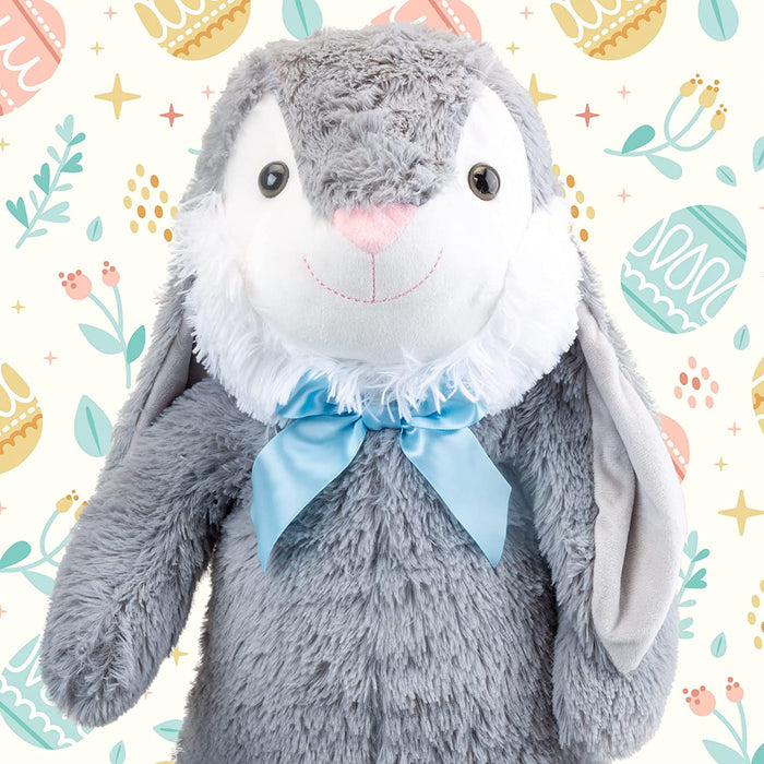 Giant Grey Plush Bunny Easter Soft Toy - Cuddle Crew