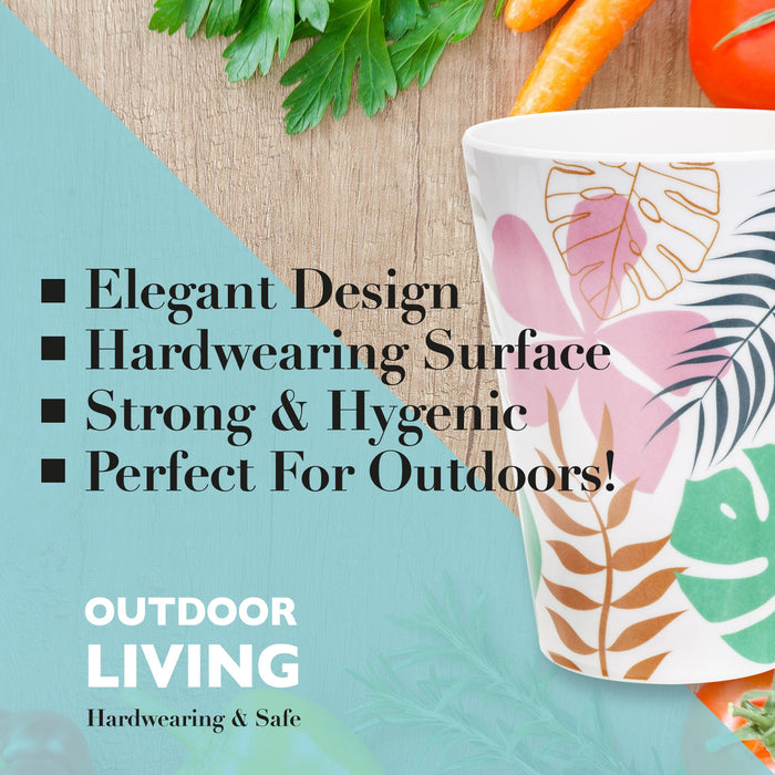 Tropical Melamine 325ml Tumbler - Outdoor Living - Pack of 6