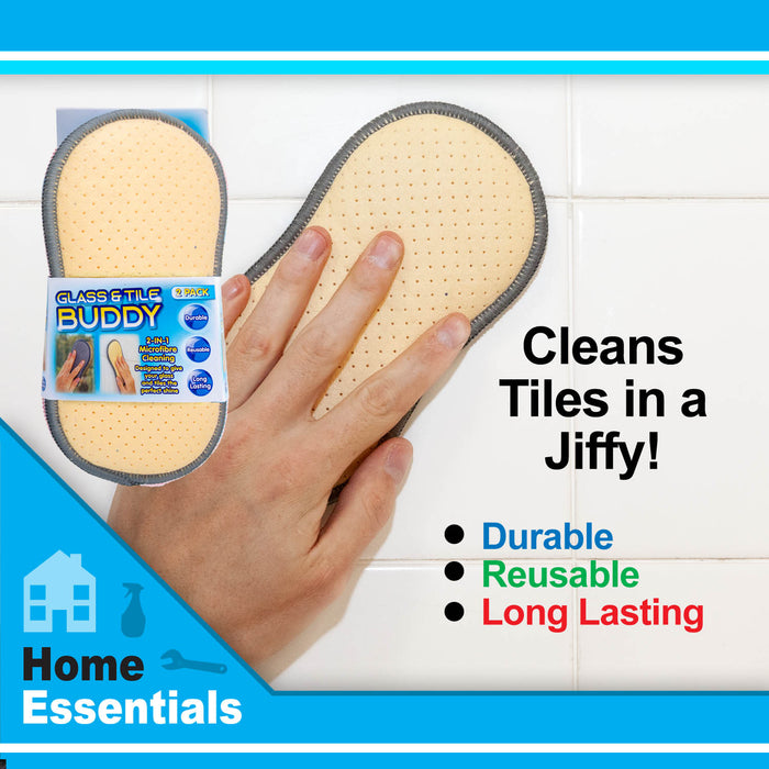 Kitchen Buddy Glass & Tile 2 In 1 Cloth Pads - Eazee 2 Clean (3 Pack)