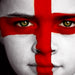 St George's String Flag, England Flag for Football, Size: 89 X 60cm
