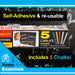 Self Adhesive Blackboard Vinyl Peel & Stick Paper With 5 Chalk Colours