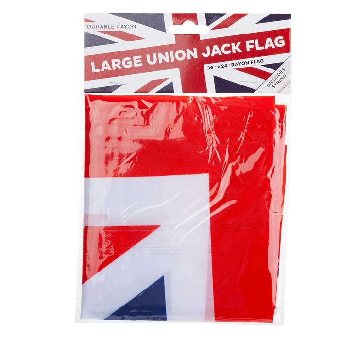 Union Jack Flag X 1 36" x 24"Great Britain United Kingdom With String