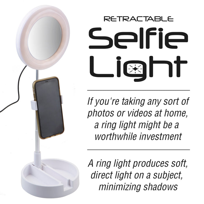 Social Media 17.5cm LED Ring Light with Phone Holder